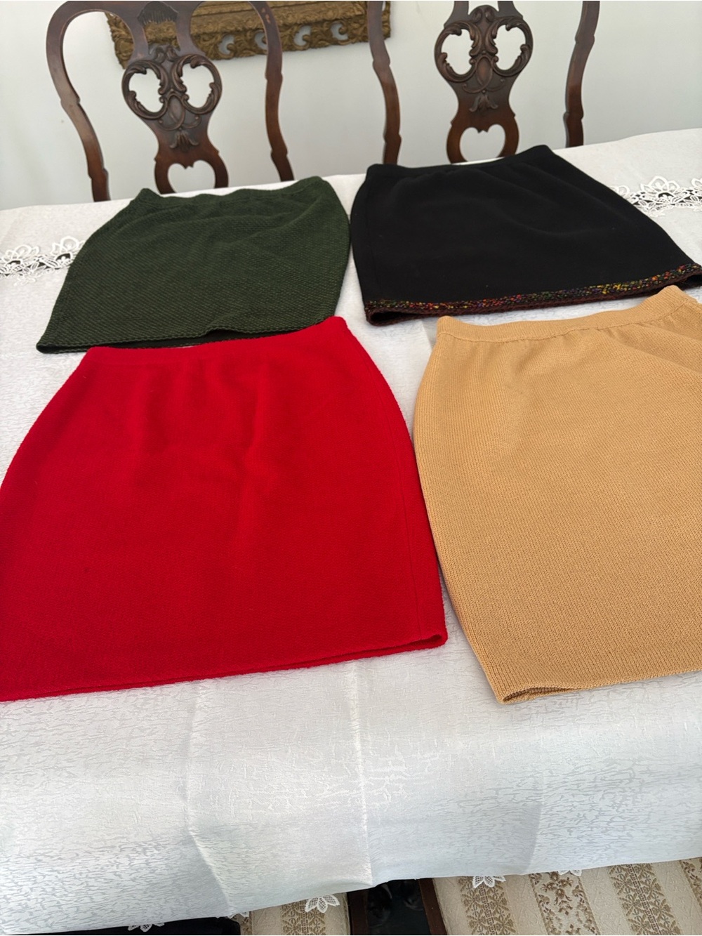 Saint John skirts - Red, Black, Olive & Camel